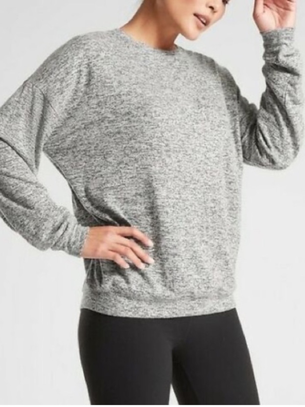 ATHLETA Mindful Pullover in  Light Grey - L